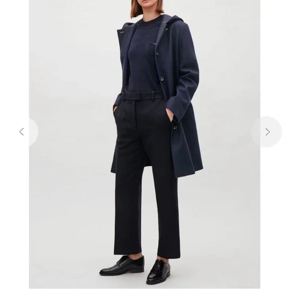 COS Cashmere Wool Hooded Coat - Picture 2 of 9